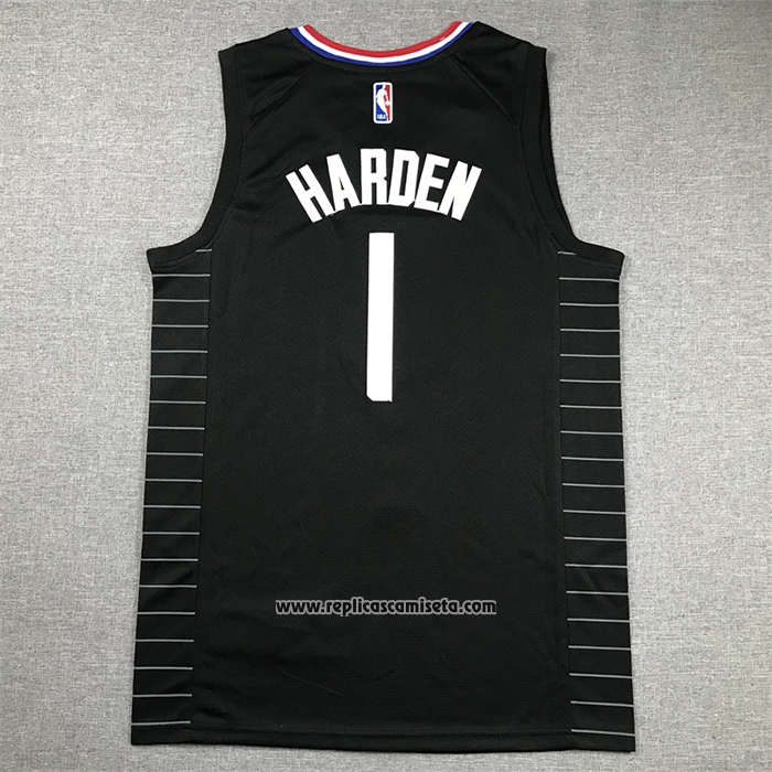 Camiseta Los Angeles Clippers James Harden #1 Statement 2021-22 Negro